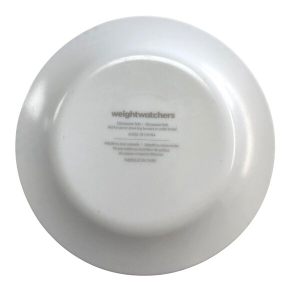 Weightwatchers White Plate With Gray Dot Pattern - Dishwasher & Microwave Safe - Picture 2 of 3